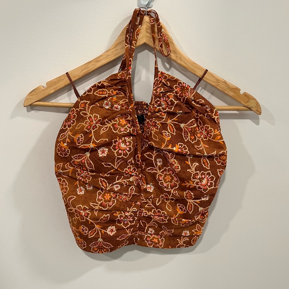 J.crew vintage vines halter top